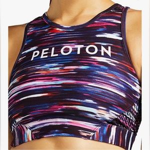 NWT: Peloton Womens Printed High Neck Sports Bra. 🤍❤️